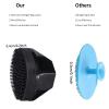 2 Pack Silicone Face Scrubber, Beomeen Handheld Facial Cleansing Brush Exfoliating Brush Blackhead Scrubber Flat Top, Soft Bristles Waterproof for Face Skincare (Black) view 3