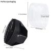 2 Pack Silicone Face Scrubber, Beomeen Handheld Facial Cleansing Brush Exfoliating Brush Blackhead Scrubber Flat Top, Soft Bristles Waterproof for Face Skincare (Black) view 4