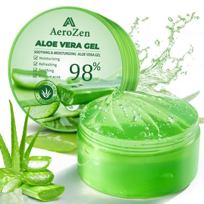 Organic Aloe Vera Gel for Face & Body Made within 12 Hours of Harvest, 98% Pure Aloe Vera Gel for Skin,Scalp,& Hair, Soothing Aloe Face Moisturizer,Multipurpose Skin Care10oz