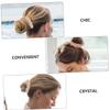 balacoo 2pcs Chic Hair Bun Maker Crystal Hair Jewelry for Women Use Donut Bun Former for Stylish Updos for Daily Wear and Special Occasions view 3