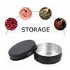 LXLK 12 Pack 30ML Black Aluminum Lip Balm Tins Cans Jars Empty Refillable Containers with Screw Lid Round Travel Storage Cosmetic Storage Bottle for Powder Candle Salve Spice Cream Anti-Leakage view 2