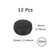 LXLK 12 Pack 30ML Black Aluminum Lip Balm Tins Cans Jars Empty Refillable Containers with Screw Lid Round Travel Storage Cosmetic Storage Bottle for Powder Candle Salve Spice Cream Anti-Leakage view 3