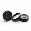 LXLK 12 Pack 30ML Black Aluminum Lip Balm Tins Cans Jars Empty Refillable Containers with Screw Lid Round Travel Storage Cosmetic Storage Bottle for Powder Candle Salve Spice Cream Anti-Leakage view 4