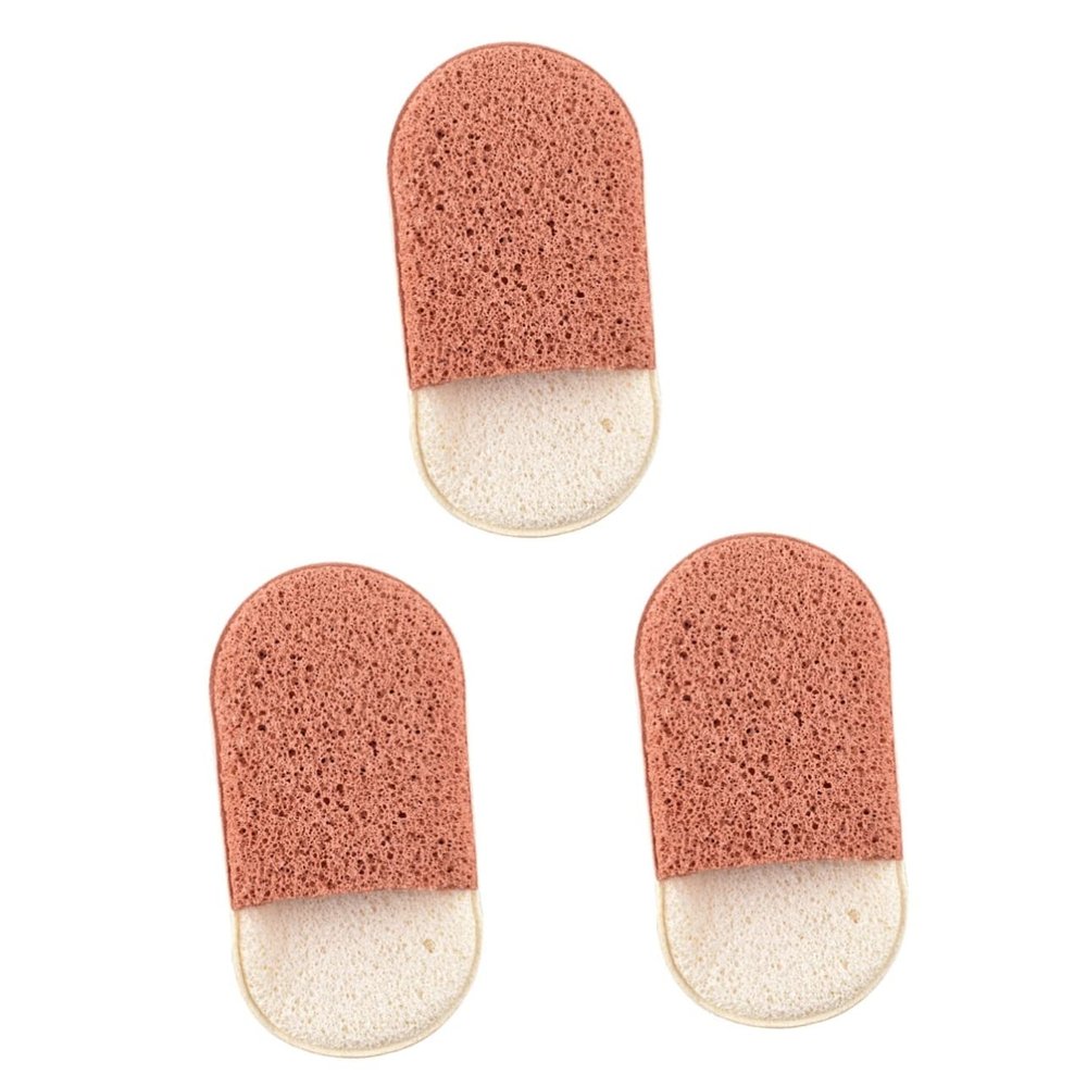 balacoo 3pcs Women Facial Cleansing Sponge Gentle Exfoliation for Delicate Skin for Makeup Removal Reusable and Air-Dry for Colors