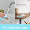 2 Pcs Face Brushes for Cleansing Set Small Manual Exfoliating Brushes for Cleaning Face Spa & Makeup Removal Charcoal Infused Scrubbing Brushes Ideal for Exfoliation & Skincare Blue Clear view 3