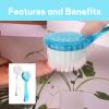 2 Pcs Face Brushes for Cleansing Set Small Manual Exfoliating Brushes for Cleaning Face Spa & Makeup Removal Charcoal Infused Scrubbing Brushes Ideal for Exfoliation & Skincare Blue Clear view 4