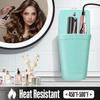 CROWATTS 2 Pack Heat Resistant Silicone Hair Iron Mat and Pouch,Portable Travel Hair Straightener Mat and Holder for Hair Styling Tools.(Mint Green) view 3