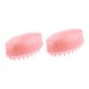 balacoo 2pcs Double-Sided Silicone Body Scrubber Gentle Massaging Shower Brush for Deep Cleansing Ergonomic Design for Adults and Pink view 1