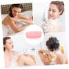 balacoo 2pcs Double-Sided Silicone Body Scrubber Gentle Massaging Shower Brush for Deep Cleansing Ergonomic Design for Adults and Pink view 2