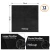 UNIMADE Makeup Remover Cloth, 12 Pack Black Facial Wash Cloths, Soft Coral Fleece Microfiber Towels for Face, Hand, and Bathroom(13" x 13") view 4