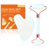Olaemuo Opal Gua Sha and Face Roller, Real Jade Gua-Sha Stone Facial Tools Set for Reduce Puffiness, Body Guasha Tool for Relieve Neck Tension, SinkCare Beauty Massager as Present for Women,Opal view 1