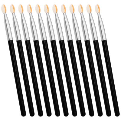 12 Pcs Long Eyeshadow Applicators Sponge Eyeshadow Brush Sets, Reusable Professional Makeup Brushes Set for Women, Eyeshadow Sponge Applicator Brush Eyeshadow Makeup Tool