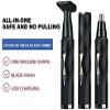 KouRy Nose Hair Trimmer for Men, Multifunction 2 in 1 USB Rechargeable Ear and Nose Hair Trimmer for Men & Women,Dual-Edge Blades Painless Electric Nose Ear Trimmer Eyebrow Clipper view 3