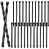 24 Pcs Eyeshadow Smudge Brush 2 in 1 Eyeshadow Double Ended Concealer Brush Under Eye Small Soft Firm Pointed Foundation Makeup Applicator for Blending Eye Shadow Liner(Black) view 1