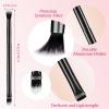 24 Pcs Eyeshadow Smudge Brush 2 in 1 Eyeshadow Double Ended Concealer Brush Under Eye Small Soft Firm Pointed Foundation Makeup Applicator for Blending Eye Shadow Liner(Black) view 2