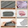 HOMEXCEL 5 Pack Large Microfiber Hair Towel Wrap for Women, Grey- 40 x 20 inches Super Soft, Fast Drying Turbans for Long, Thick, Curly Hair - Anti Frizz Wrap with Elastic Strap view 4