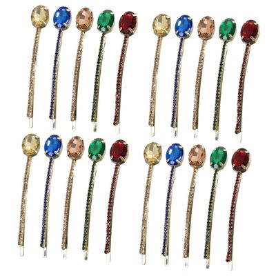 DOITOOL 20pcs Rhinestones Crystal Bobby Pins Hair Barrettes for Women Decorative Hair Clips