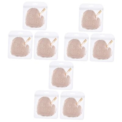 Didiseaon 9pcs Microfiber Makeup Removal Pads Soft Face Cleaning Reusable Powder Puff for Women Heart Shape Design