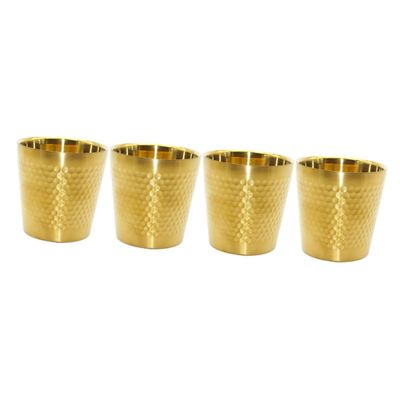 Didiseaon 4pcs Stainless Steel Shaving Bowl Design for Easy Foaming for Home Barber Shops and Salons Capacity for Quick Lathering