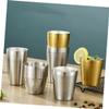 Didiseaon 4pcs Stainless Steel Shaving Bowl Design for Easy Foaming for Home Barber Shops and Salons Capacity for Quick Lathering view 2