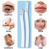 6 PCS Transparent Eyebrow Razor Set, Face Razor for Women and Men, Multipurpose Dermaplaning Tool, Eyebrow Hair Trimmer, Face Shaver with Protective Cover, 3 Pcs Long Handles and 3 Pcs Short Handles view 3