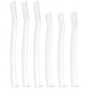 6 PCS White Eyebrow Razor Set, Face Razor for Women and Men, Multipurpose Dermaplaning Tool, Eyebrow Hair Trimmer, Face Shaver with Protective Cover, 3 Pcs Long Handles and 3 Pcs Short Handles view 1