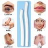 6 PCS White Eyebrow Razor Set, Face Razor for Women and Men, Multipurpose Dermaplaning Tool, Eyebrow Hair Trimmer, Face Shaver with Protective Cover, 3 Pcs Long Handles and 3 Pcs Short Handles view 3