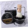SaditY 1 Set Shaving Foam Bowl Grooming Badger Shaving Brush Shave Brush Shaving Brushes for Men Man Suit Travel Shave Cream Shaving Supply Shaving Must Have Bathroom Shaving Bowl Black, 12x8.5cm view 2