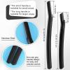 6 PCS Black Eyebrow Razor Set Face Razor for Women and Men, Multipurpose Dermaplaning Tool, Eyebrow Hair Trimmer, Face Shaver with Protective Cover, 3 Pcs Long Handles and 3 Pcs Short Handles view 4