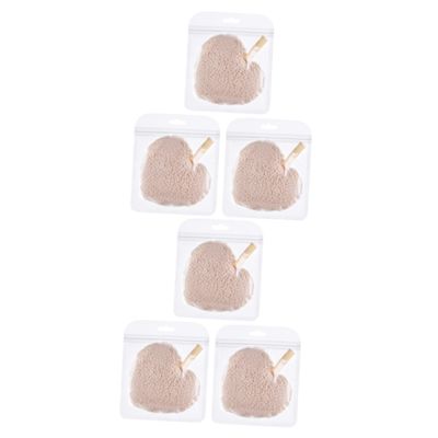 Didiseaon 6pcs Makeup Sponges for Foundation Facial Cleaning Pads Heart Shape Makeup Powder Cleaner