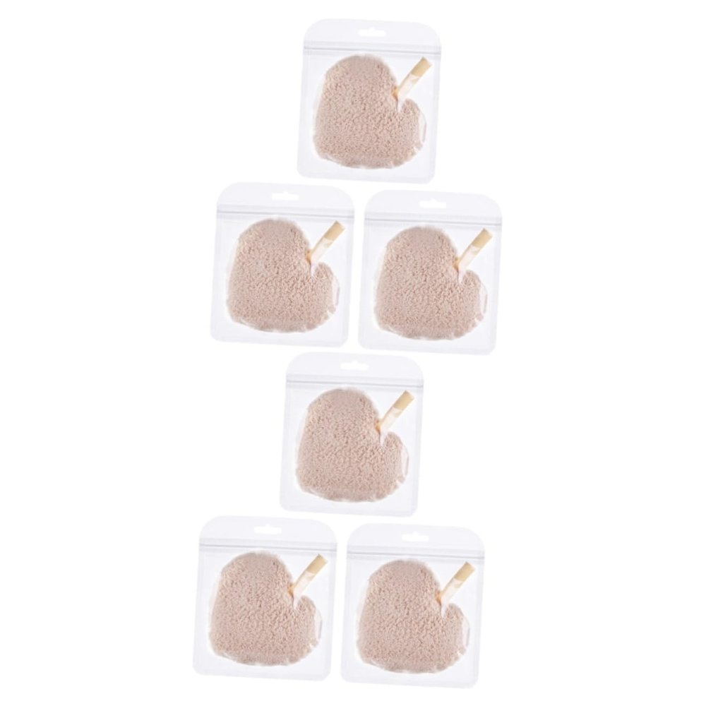 Didiseaon 6pcs Makeup Sponges for Foundation Facial Cleaning Pads Heart Shape Makeup Powder Cleaner