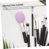Mipcase 9pcs Silicone Makeup Brush Covers Dust and Reusable for Cosmetic Brushes for Makeup view 2