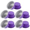 SaditY 30pcs Purple Beauty and Warmer, Replacement Men Foil Mixing Dye Bowls Aluminium Container Brazilian Beads Bowl Pallets Removal Supplies Kits Home Warmer Aluminum Bowls, Salon, Purplex3pcs view 2