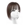 6x7 Hand Tied Machine Made,Straight Bang Clip in Hair for Thinning Hair Human Hair for Woman,25cm/10 inch One Piece Three Clips for Hair Loss (Natural color) view 1