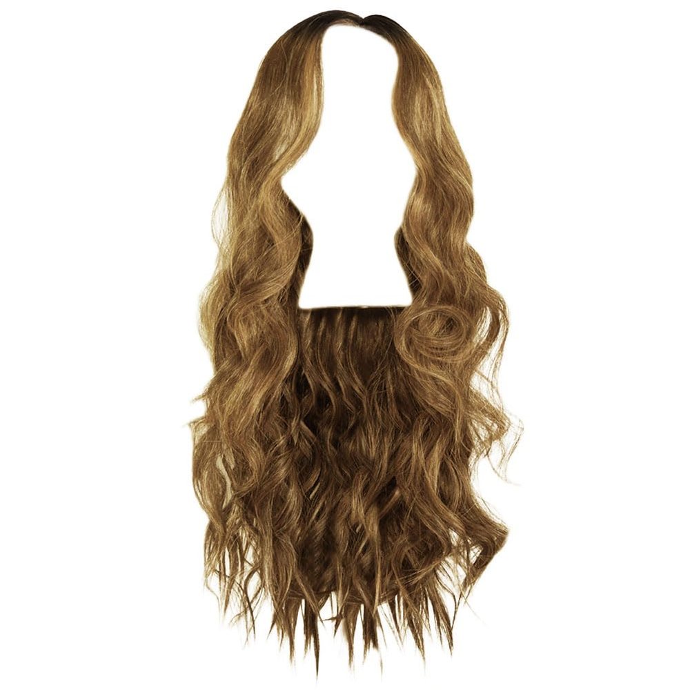 Hairuwear Hairdo Thrill Seeker Long Layered Tousled Waves Wig, Average Cap, SS14/25 Rooted Honey Ginger
