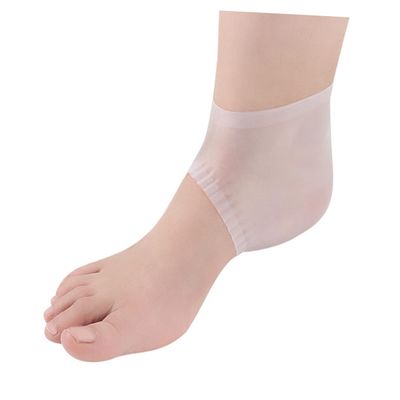 DOITOOL 1pair Anti-Slip Silicone Gel Heel Socks for Foot Care Moisturizing Antichapping Protector Comfortable Fit Blister Prevention Easy to Wear Hand Washable