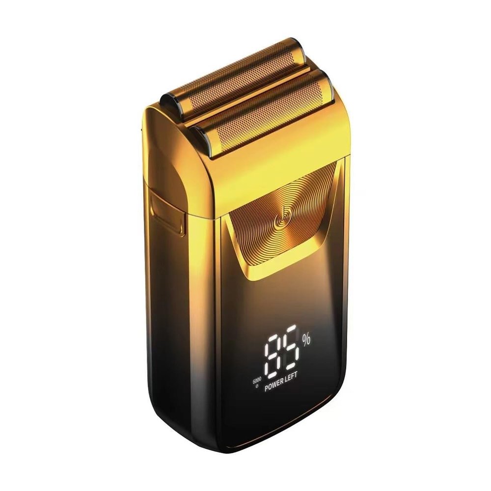 EKHOU Men's Shaver, Electric Razor Electric Shaver Rechargeable Shaving Machine for Men Shaver Beard Razor Wet-Dry Use Beard Trimmer Hair Trimmer (Color : Gold)