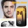 EKHOU Men's Shaver, Electric Razor Electric Shaver Rechargeable Shaving Machine for Men Shaver Beard Razor Wet-Dry Use Beard Trimmer Hair Trimmer (Color : Gold) view 2