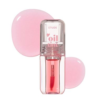 ETUDE Dear Darling Oil Tint #5 Red Oil 4.2g | High Moisturizing and Strong Hydrating Lip Oil/Lip Gloss | Smooth and Moist Lips | Non-Sticky Lip Oil Tint For Dry Lips | K-beauty