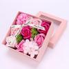 Bath Soap Rose Flower Floral, 9 Pcs Plant Essential Oil Flower Soap Set in Gift Box Flower Shaped Soap Rose Valentine's Day Gift Bath Decorative Soap for Anniversary Birthday Wedding view 1