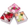 Bath Soap Rose Flower Floral, 9 Pcs Plant Essential Oil Flower Soap Set in Gift Box Flower Shaped Soap Rose Valentine's Day Gift Bath Decorative Soap for Anniversary Birthday Wedding view 4
