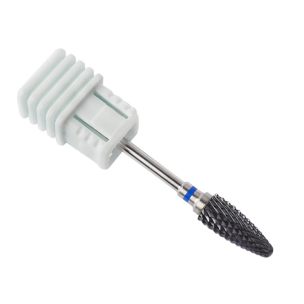 tooloflife Ceramic Nail Drill Bit Nail Art Accessories Cuticle Cleaner Tool for Polishing Fingernail Decorate Nail Black (M)