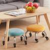 Swivel Stool Round Rolling Stool with Mute Pulley, 360 Swivel & Bold Pipe, Work Stool for Home Kitchen Spa Salon Tattoo, 20cm view 2