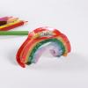 Big Rainbow Hair Claw Clip Non Slip 3.5inch Acrylic Acetate 90's Strong Hold Jaw Barrettes Cute for Women Girls Thin Thick Hair Accessory Rainbow Pride Parade Valentines Gifts view 2