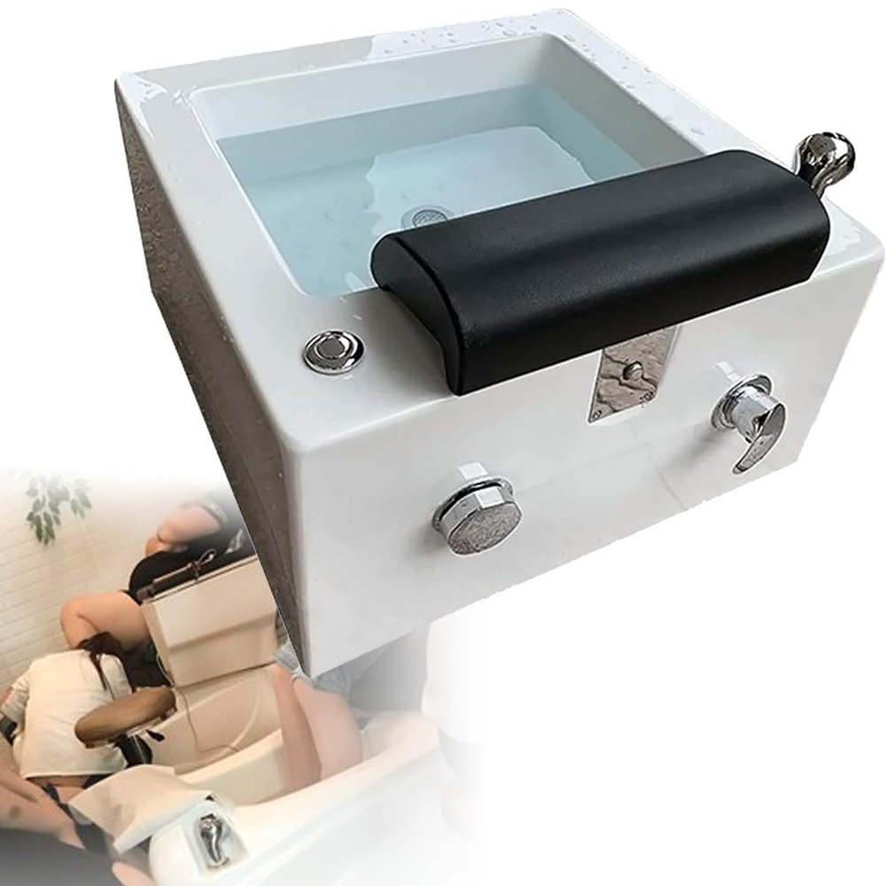 Acrylic Massage Footbath,Spa Footbath,Foot Soaker,deep Foot Bath Spa with Massage Nail Salon Pedicure Bathtub Square Footbath Salon Acrylic Pedicure Chair Bowl with Pedicure Foot Rest