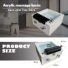Acrylic Massage Footbath,Spa Footbath,Foot Soaker,deep Foot Bath Spa with Massage Nail Salon Pedicure Bathtub Square Footbath Salon Acrylic Pedicure Chair Bowl with Pedicure Foot Rest view 3