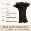 DAIXI 0.2cm & 0.4cm & 0.6cm & 0.8cm Thickness 4-18 Inch 30 Strands 100% Real Human Hair Dreadlock Extensions for Man/Women Permanent Loc Extensions Bundles Can Be Dyed Bleached Curled and Twisted view 2