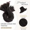 DAIXI 0.2cm & 0.4cm & 0.6cm & 0.8cm Thickness 4-18 Inch 30 Strands 100% Real Human Hair Dreadlock Extensions for Man/Women Permanent Loc Extensions Bundles Can Be Dyed Bleached Curled and Twisted view 3