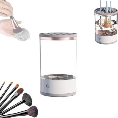 ACE4U Makeup Brush Cleaner Machine, 2024 New Automatic Spinning Makeup Brush Cleaner, Portable Electric Makeup Brush Cleaner (Color : Transparent)