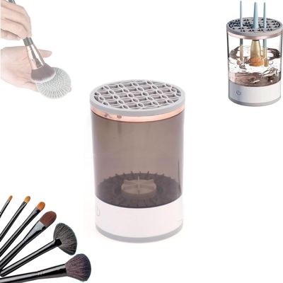 ACE4U Makeup Brush Cleaner Machine, 2024 New Automatic Spinning Makeup Brush Cleaner, Portable Electric Makeup Brush Cleaner (Color : Gris)
